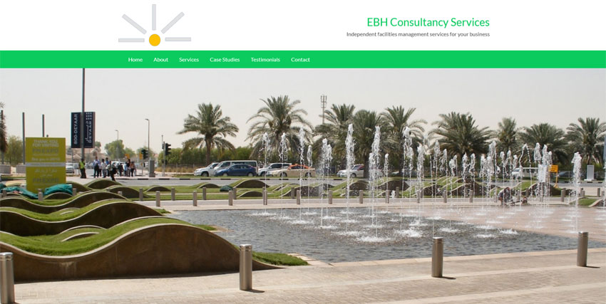 Screenshot of EBH Consultancy Services homepage