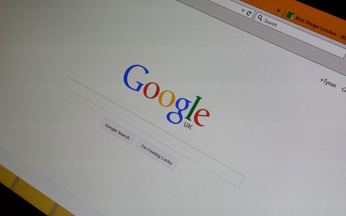 A screenshot of the Google homepage