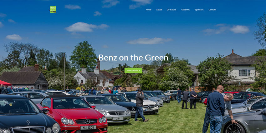 Screenshot of the Benz on the Green homepage