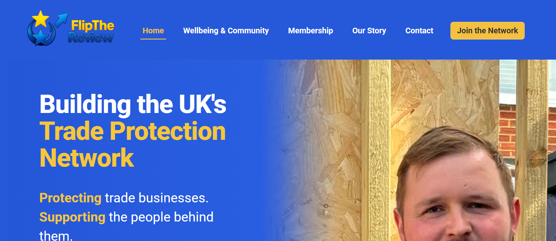 Screenshot of Flip The Review website homepage