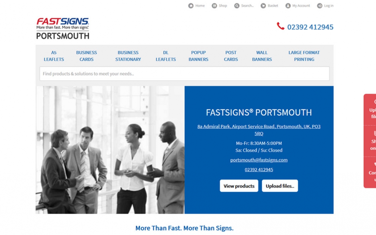 Screenshot of the Fastsigns Portsmouth website