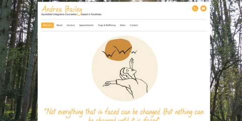 Screenshot of Andrea Bailey Counselling website