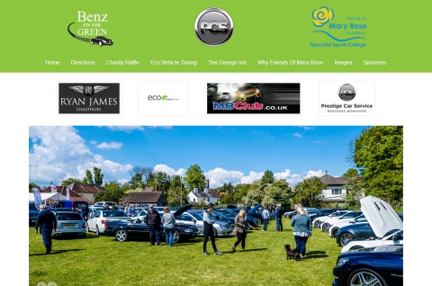 Screenshot of the Benz on the Green homepage