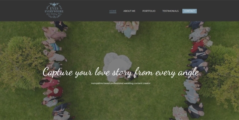 Screenshot of the Eyes Everywhere website homepage