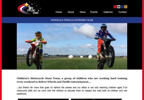 Screenshot of Solent Stars website